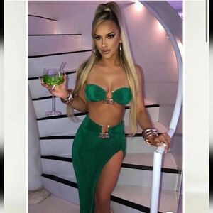 Green maxi 2 piece set